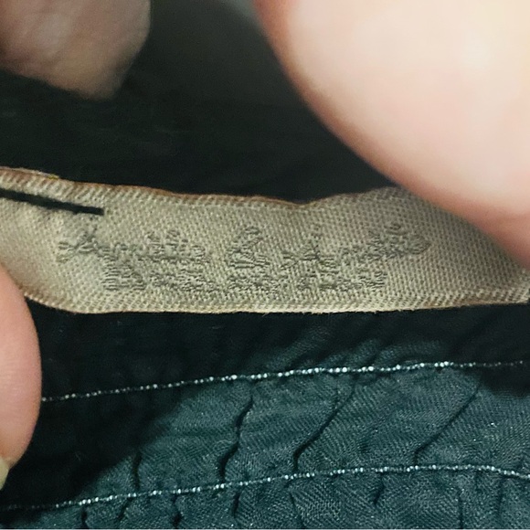 Made in Italy black semi sheer elastic smocked black tiered tank tonal polka dot - Picture 5 of 8